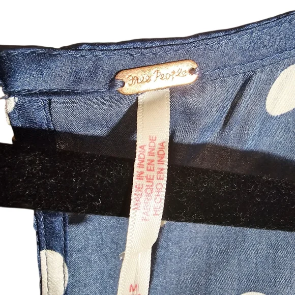 FREE PEOPLE Butterfly Babe Midi In Navy Classic Combo•M•NWT - Picture 9 of 11